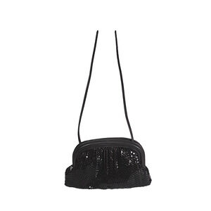 Vintage Whiting & Davis Black Metal Mesh Shoulder Bag/Clutch